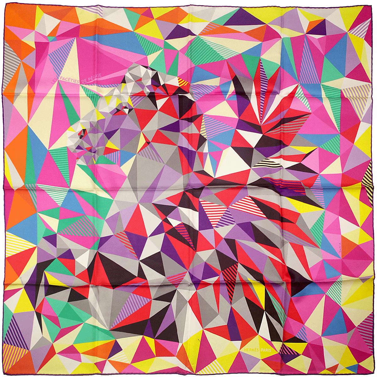 Hermes Scarf "Le Faceties de Pegase" by Dimitri Rybaltchenko 90cm Silk | Carre Foulard