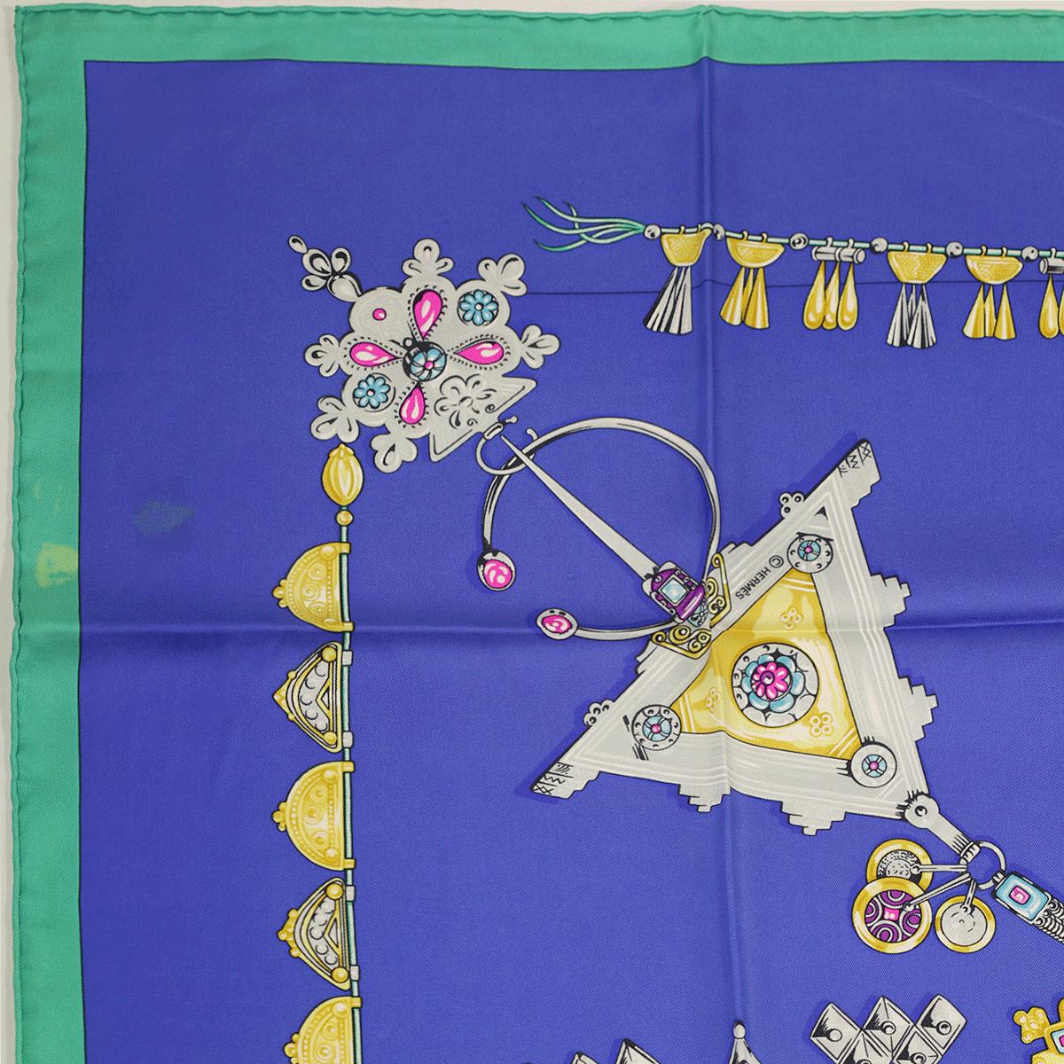 Hermes Scarf "Parures des Sables" by Laurence Bourthoumieux Vintage 90cm Silk | Carre Foulard