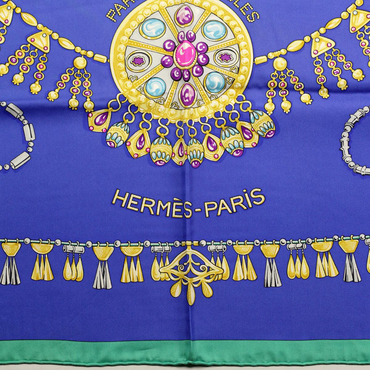 Hermes Scarf "Parures des Sables" by Laurence Bourthoumieux Vintage 90cm Silk | Carre Foulard