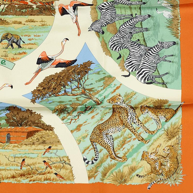 Hermes Scarf "Tanzanie" by Robert Dallet 90cm Silk | Carre Foulard