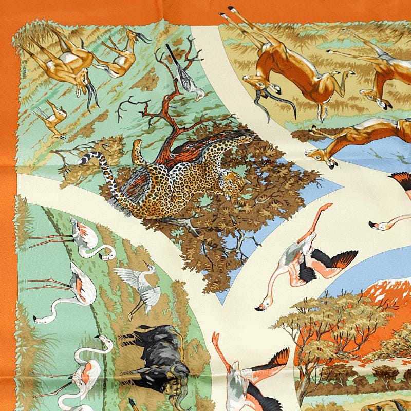 Hermes Scarf "Tanzanie" by Robert Dallet 90cm Silk | Carre Foulard
