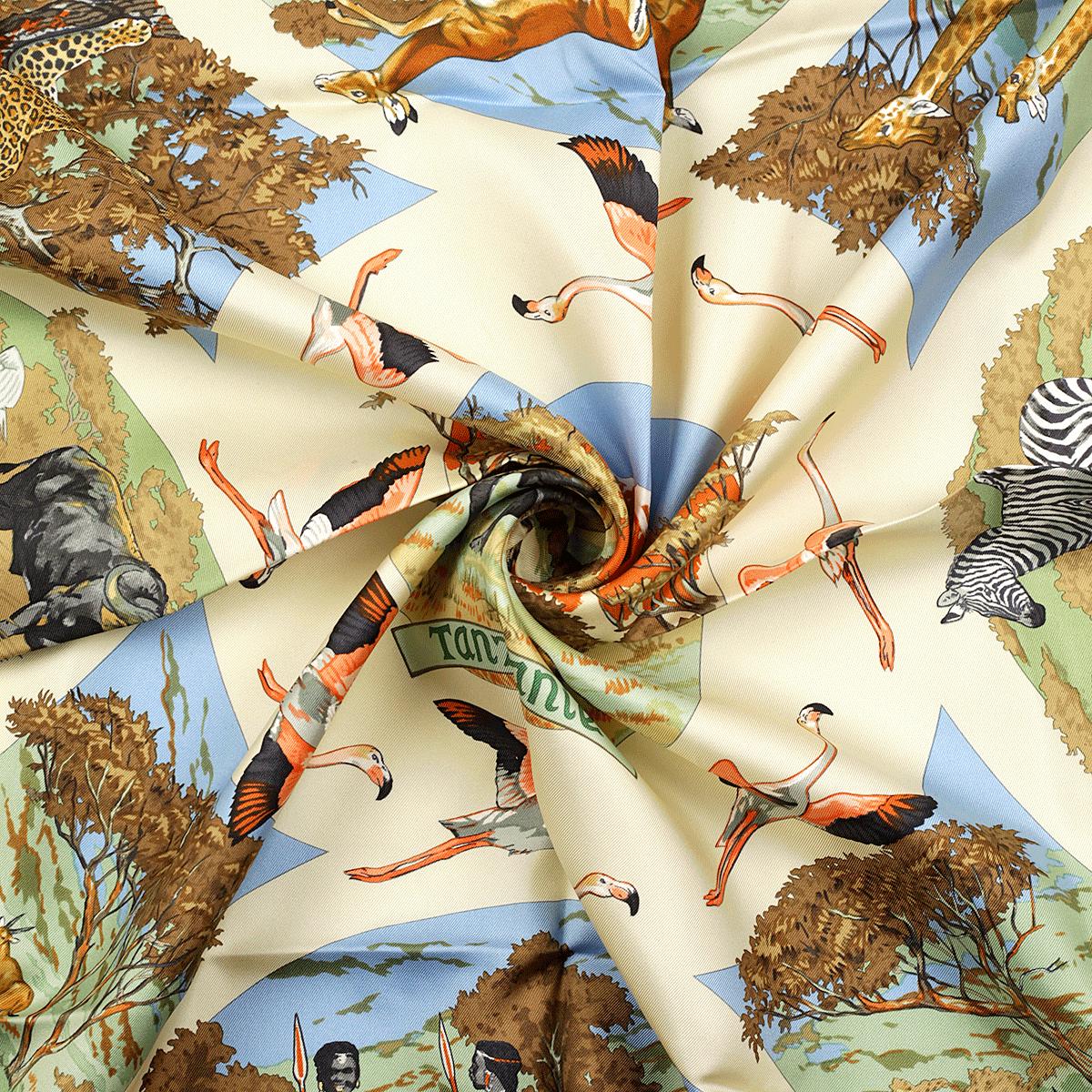 Hermes Scarf "Tanzanie" by Robert Dallet 90cm Silk | Carre Foulard