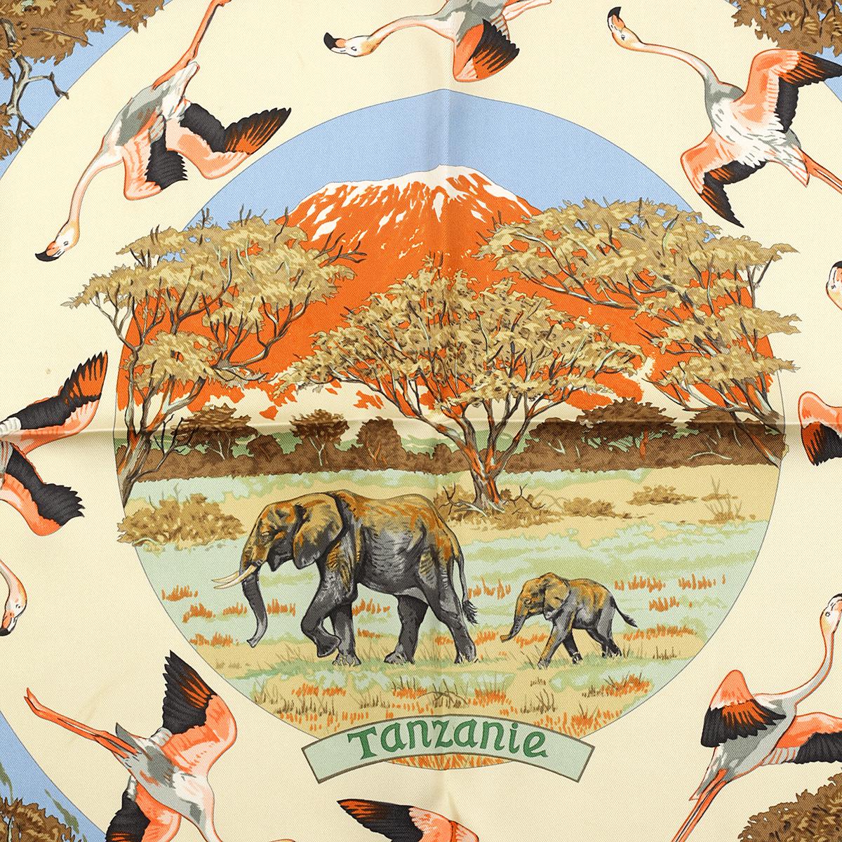Hermes Scarf "Tanzanie" by Robert Dallet 90cm Silk | Carre Foulard