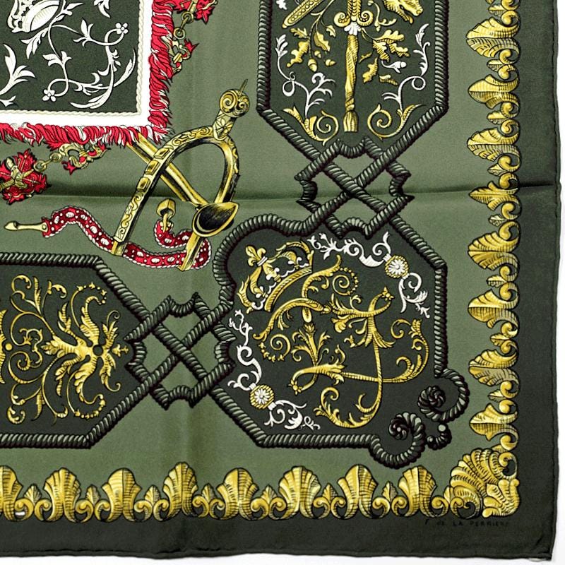Hermes Scarf "Ludovicus Magnus" by Françoise De La Perriere 90cm Silk | Carre Foulard