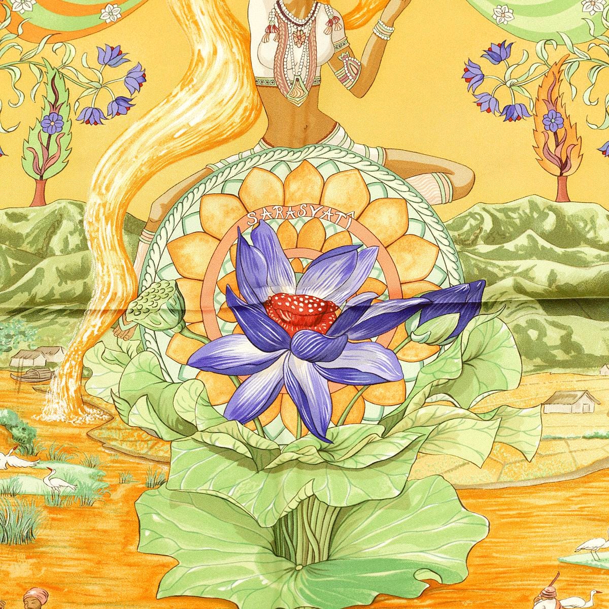 Hermes Scarf "Sarasvati" by Zoe Pauwels 90cm Silk | Foulard Carre