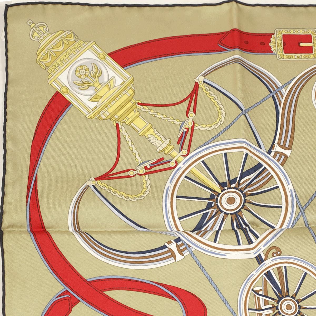 Hermes Scarf "Stately Wheels" by Stuart Patience 90cm Silk | NWT