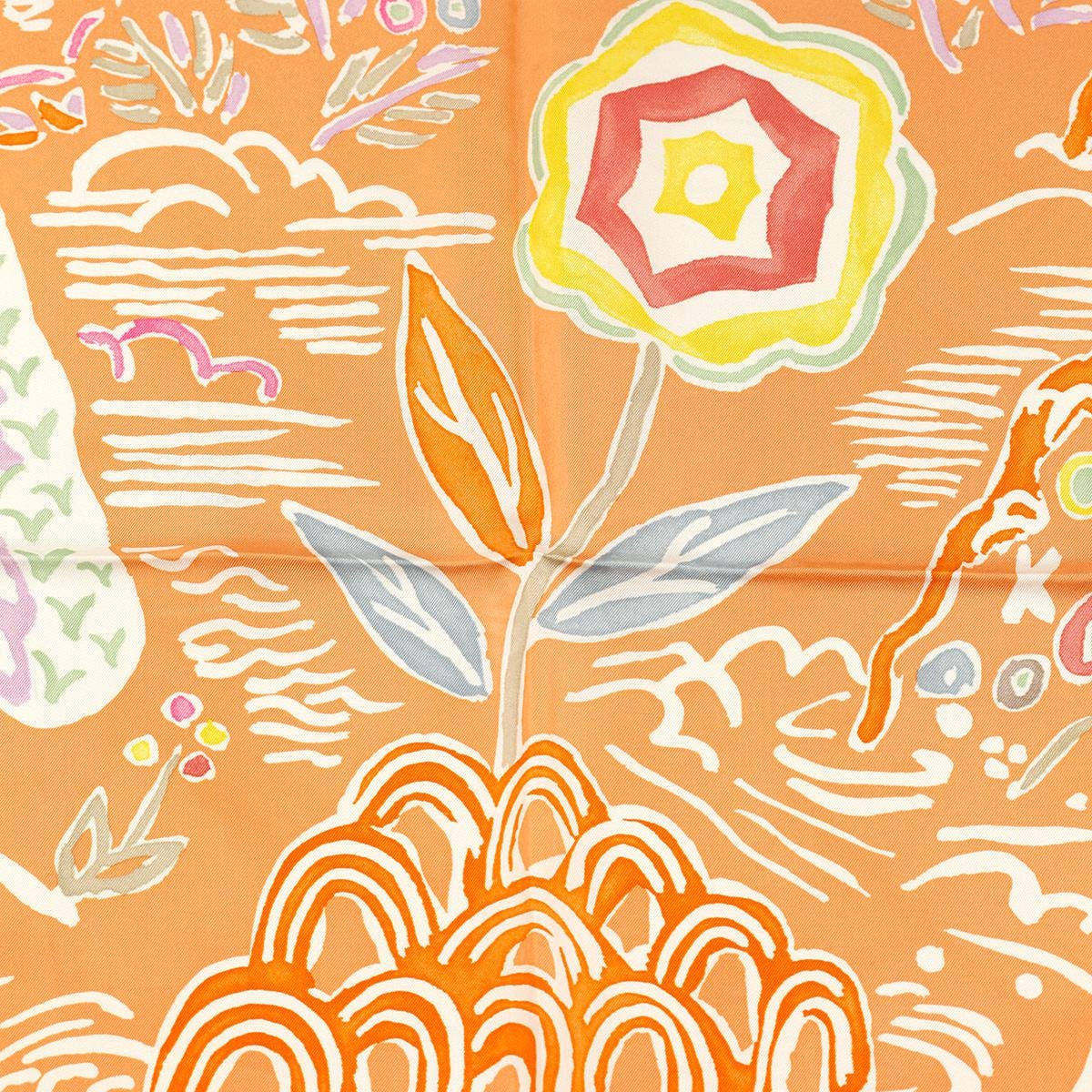 Hermes Scarf "Isola di Primavera" by Matthieu Cossé 90cm Silk | Carre Foulard