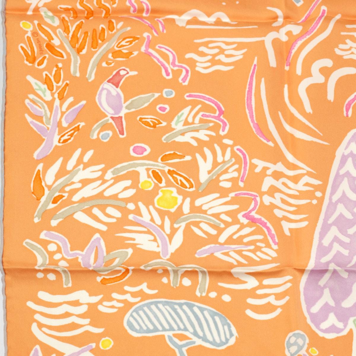 Hermes Scarf "Isola di Primavera" by Matthieu Cossé 90cm Silk | Carre Foulard