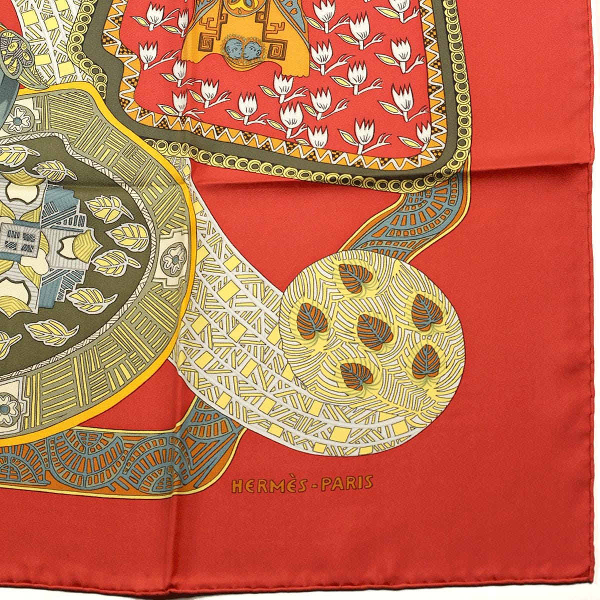 Hermes Scarf "Art des Steppes" by Annie Faivre 90cm Silk | Foulard Carre
