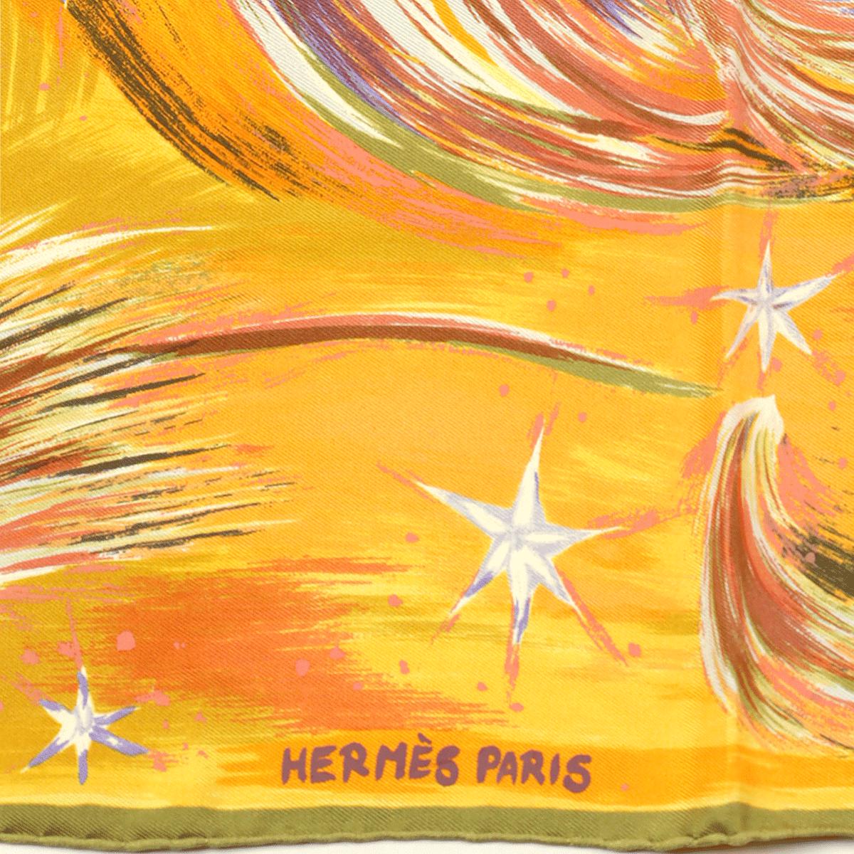 Hermes Scarf 45cm "Art d'Ecrire" by Maurice Tranchant Silk Gavroche