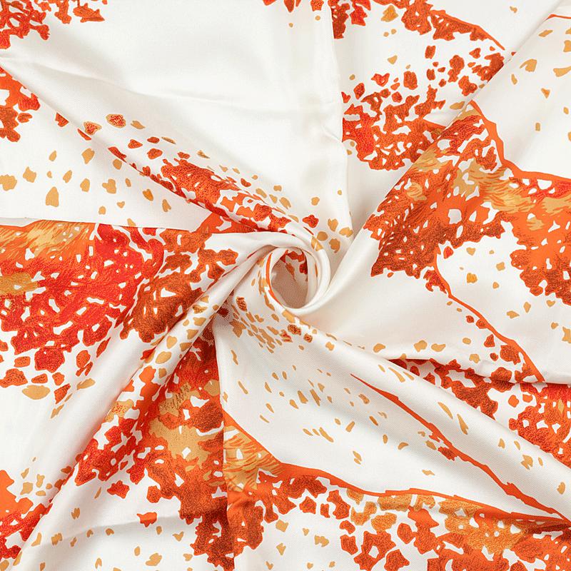 Hermes Scarf "Trois Feuilles" by Catherine Baschet 90cm Silk | Foulard Carre