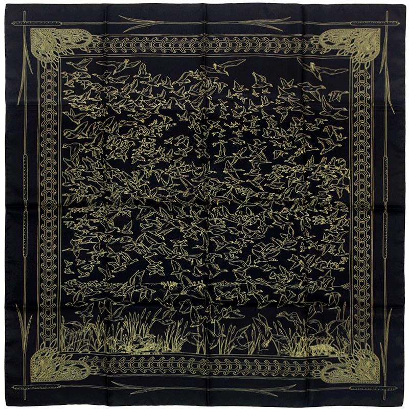 Hermes Scarf "Libres Comme l'Air" by Annie Faivre 90cm Silk | Carre Foulard