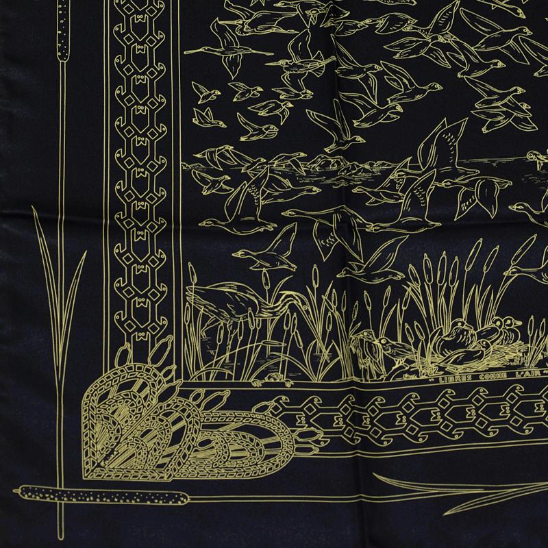 Hermes Scarf "Libres Comme l'Air" by Annie Faivre 90cm Silk | Carre Foulard