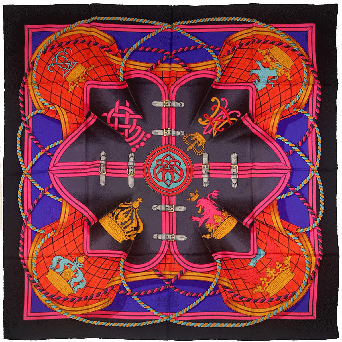 Hermes Scarf "Grande Tenue" by Henri d'Origny Vintage 90cm Silk | Carre Foulard