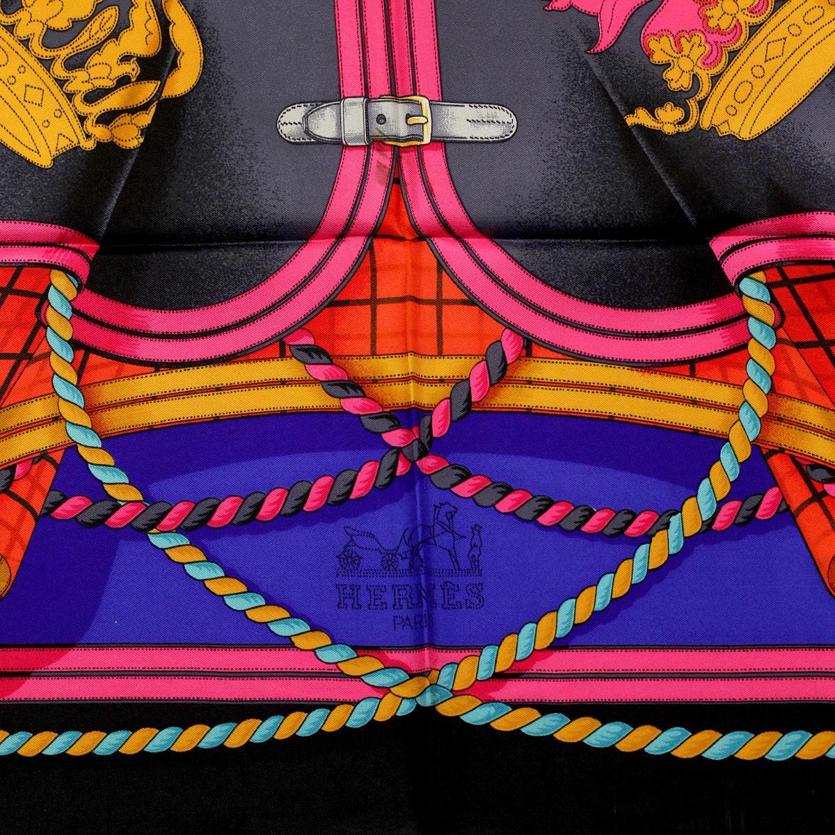 Hermes Scarf "Grande Tenue" by Henri d'Origny Vintage 90cm Silk | Carre Foulard