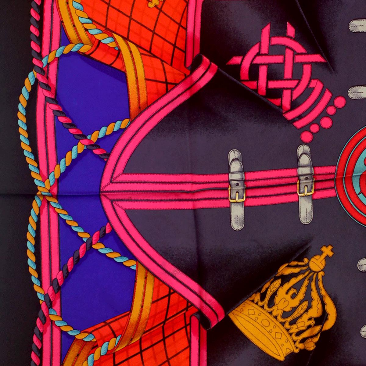 Hermes Scarf "Grande Tenue" by Henri d'Origny Vintage 90cm Silk | Carre Foulard