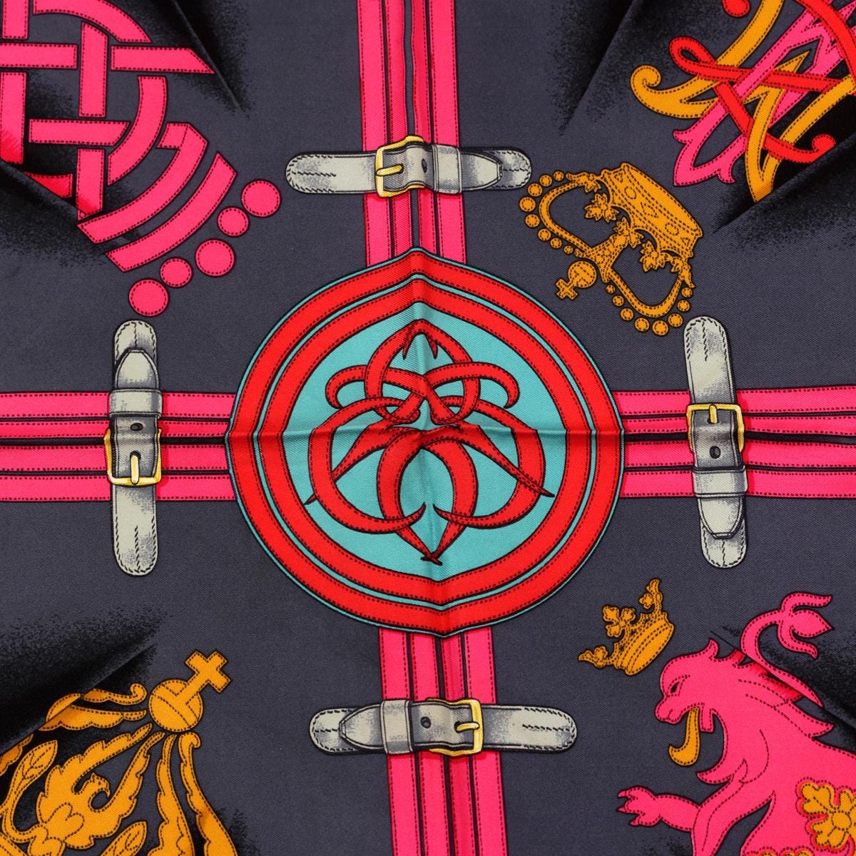Hermes Scarf "Grande Tenue" by Henri d'Origny Vintage 90cm Silk | Carre Foulard