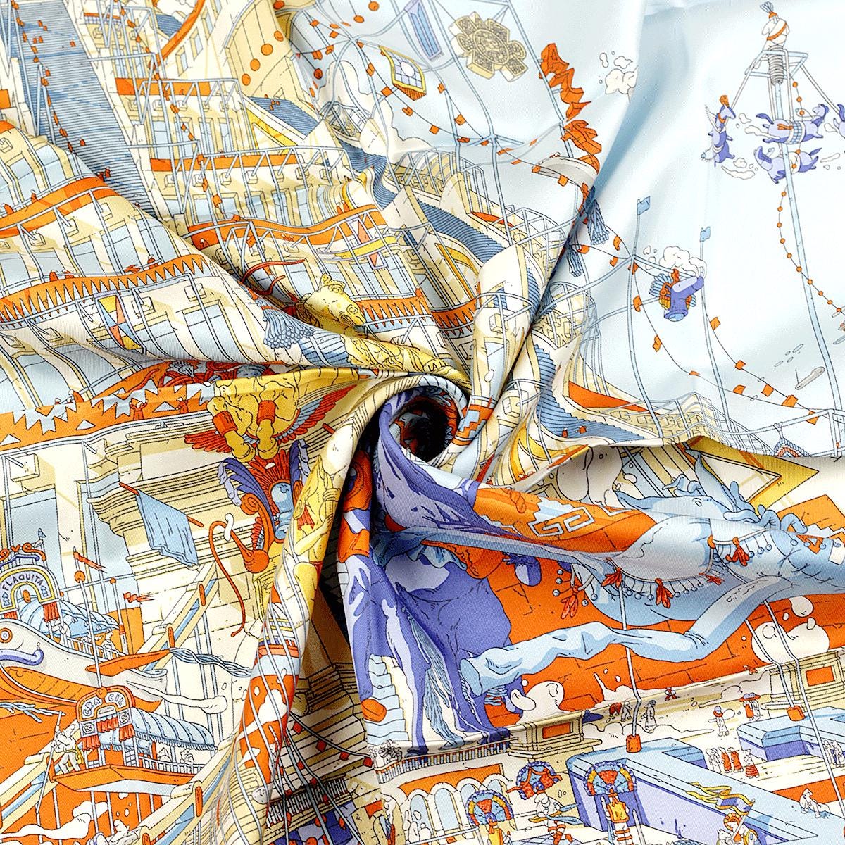 Hermes Scarf "Legede du Cheval a Plumes" by Ugo Gattoni 90cm Silk | Foulard Carre
