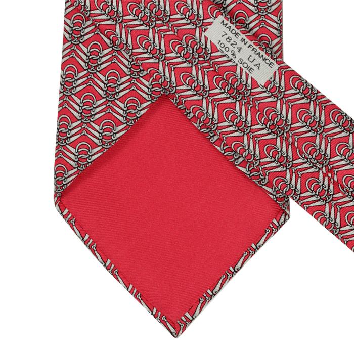 Hermes Men's Silk Tie Equestrian Geometric Pattern 7824 | Necktie Cravate