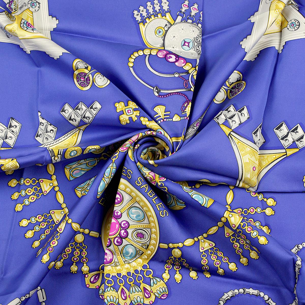 Hermes Scarf "Parures des Sables" by Laurence Bourthoumieux Vintage 90cm Silk | Carre Foulard