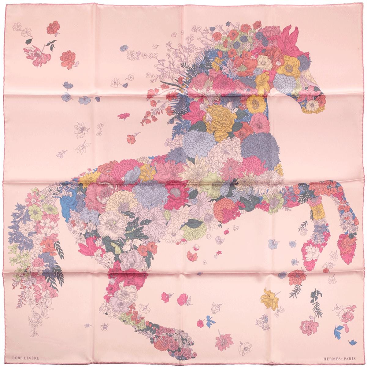 Hermes Scarf "Robe Legere" by Théo de Gueltzl 90cm Silk