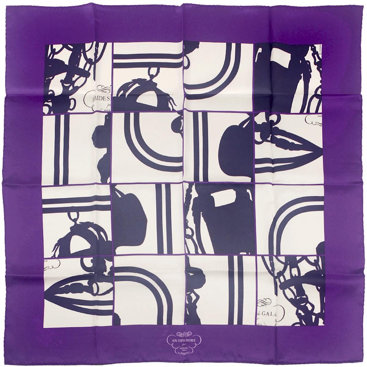 Hermes Scarf "En Desordre" by Cyrille Diatkine 70cm Silk