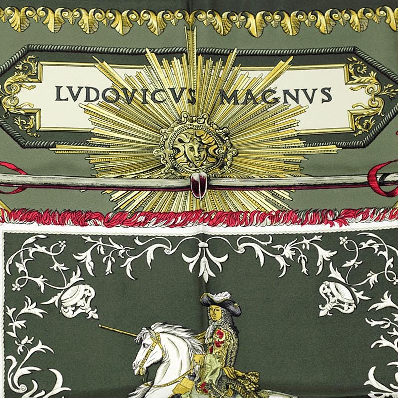 Hermes Scarf "Ludovicus Magnus" by Françoise De La Perriere 90cm Silk | Carre Foulard