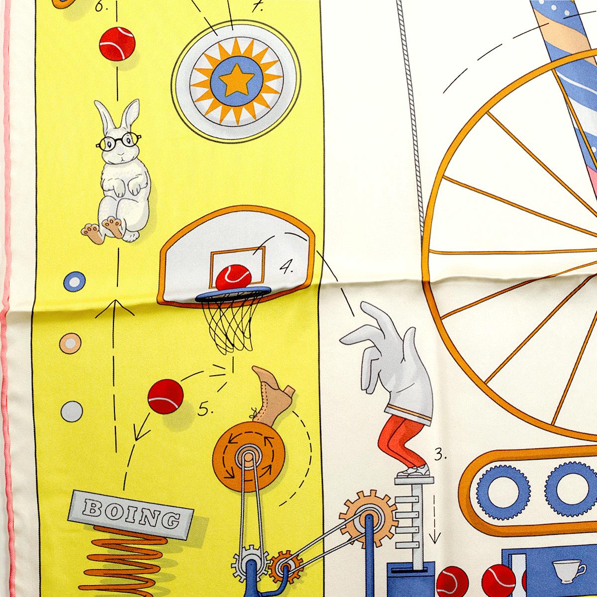 Hermes Scarf "Tea for Two" by Jonathon Burton 90cm Silk | Carre Foulard