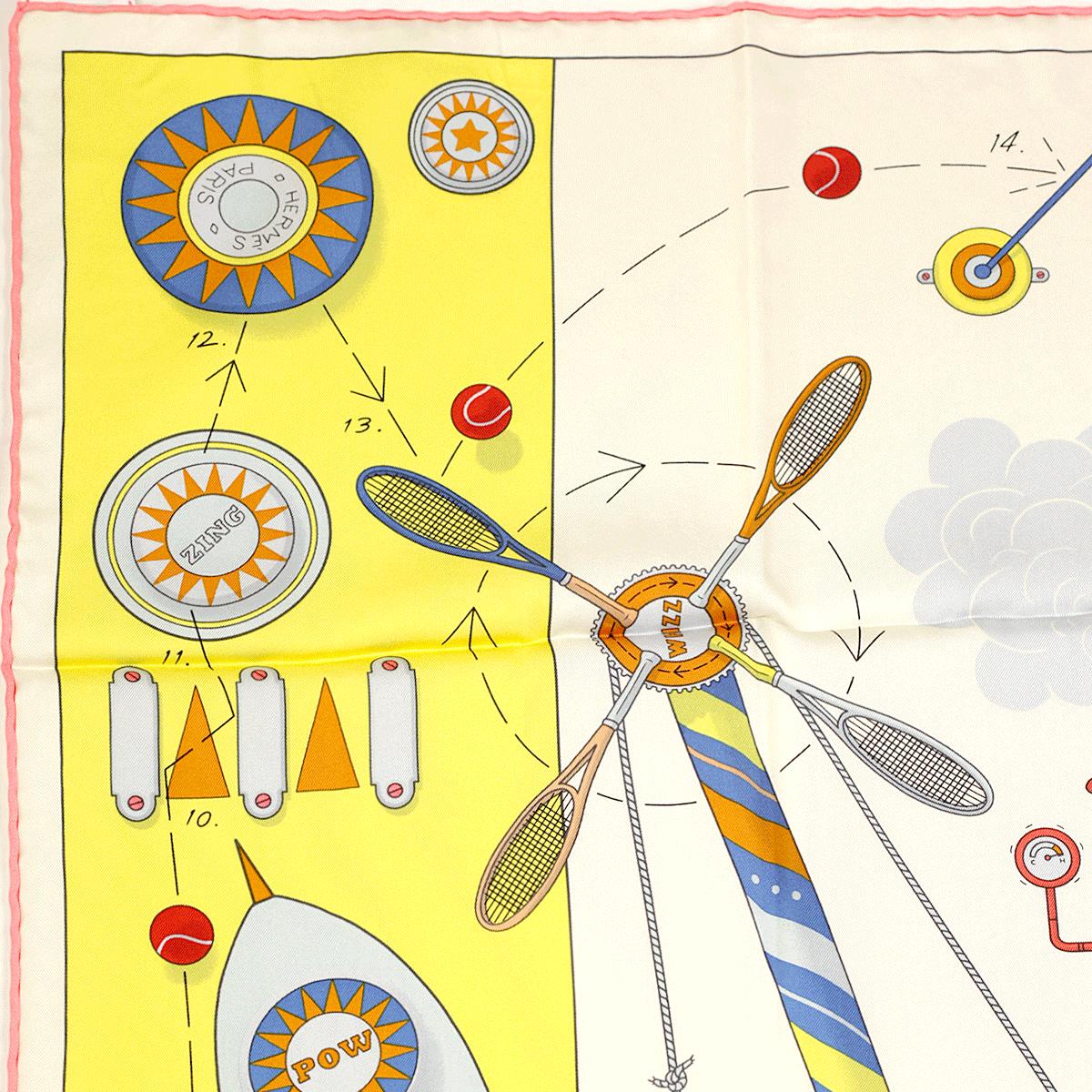 Hermes Scarf "Tea for Two" by Jonathon Burton 90cm Silk | Carre Foulard