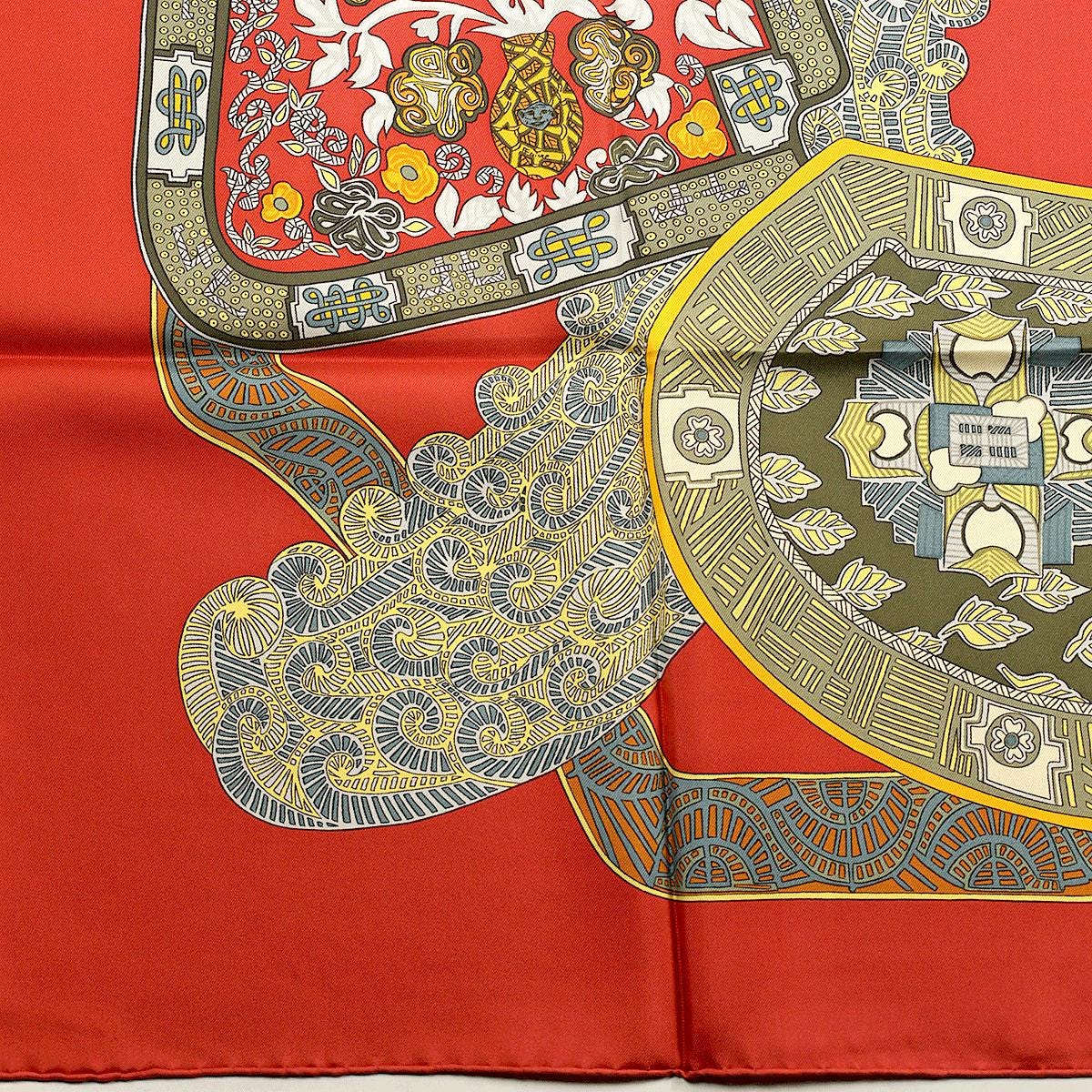 Hermes Scarf "Art des Steppes" by Annie Faivre 90cm Silk | Foulard Carre