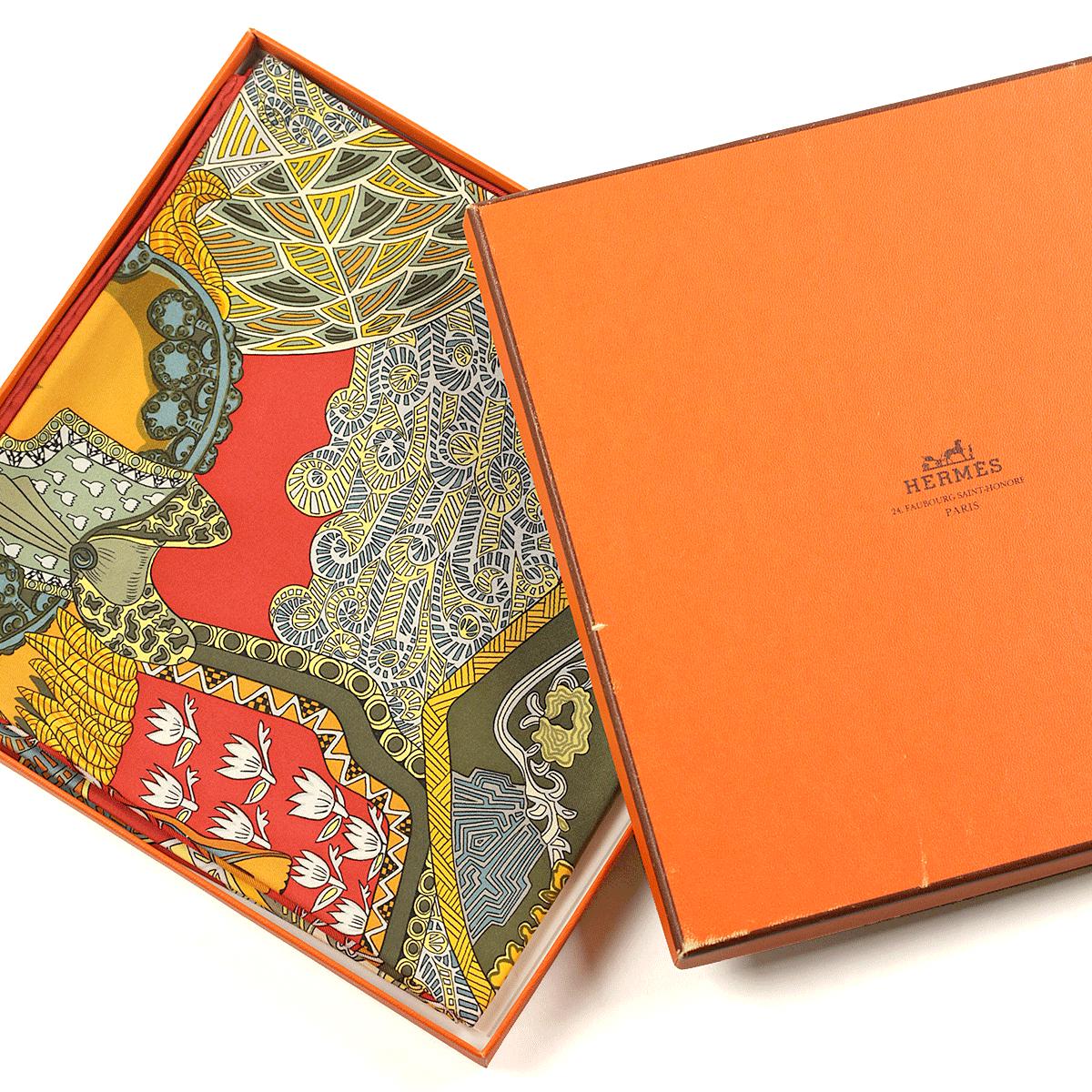 Hermes Scarf "Art des Steppes" by Annie Faivre 90cm Silk | Foulard Carre