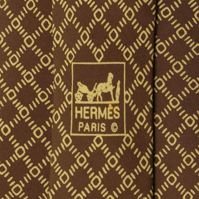 Hermes Men's Silk Tie Geometric Pattern 5015 | Necktie Cravate
