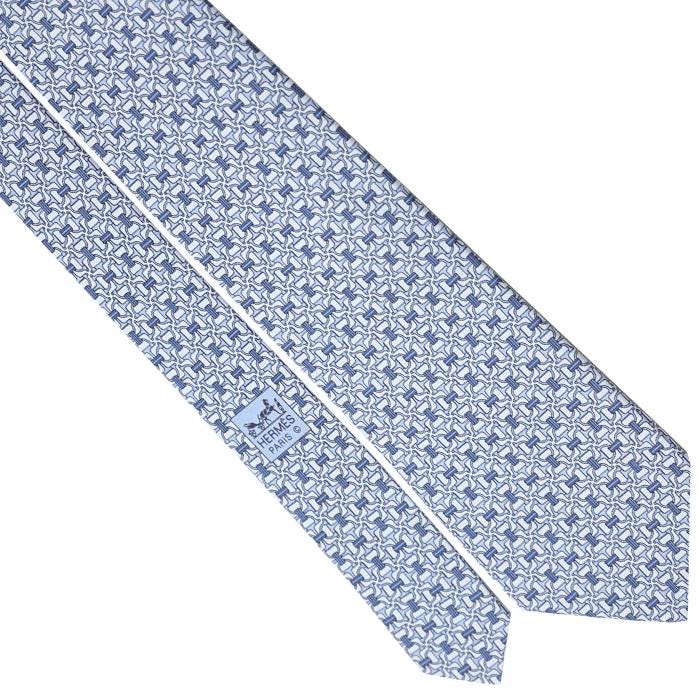 Hermes Men's Silk Tie Equestrian Stirrups Pattern 5560 | Necktie Cravate