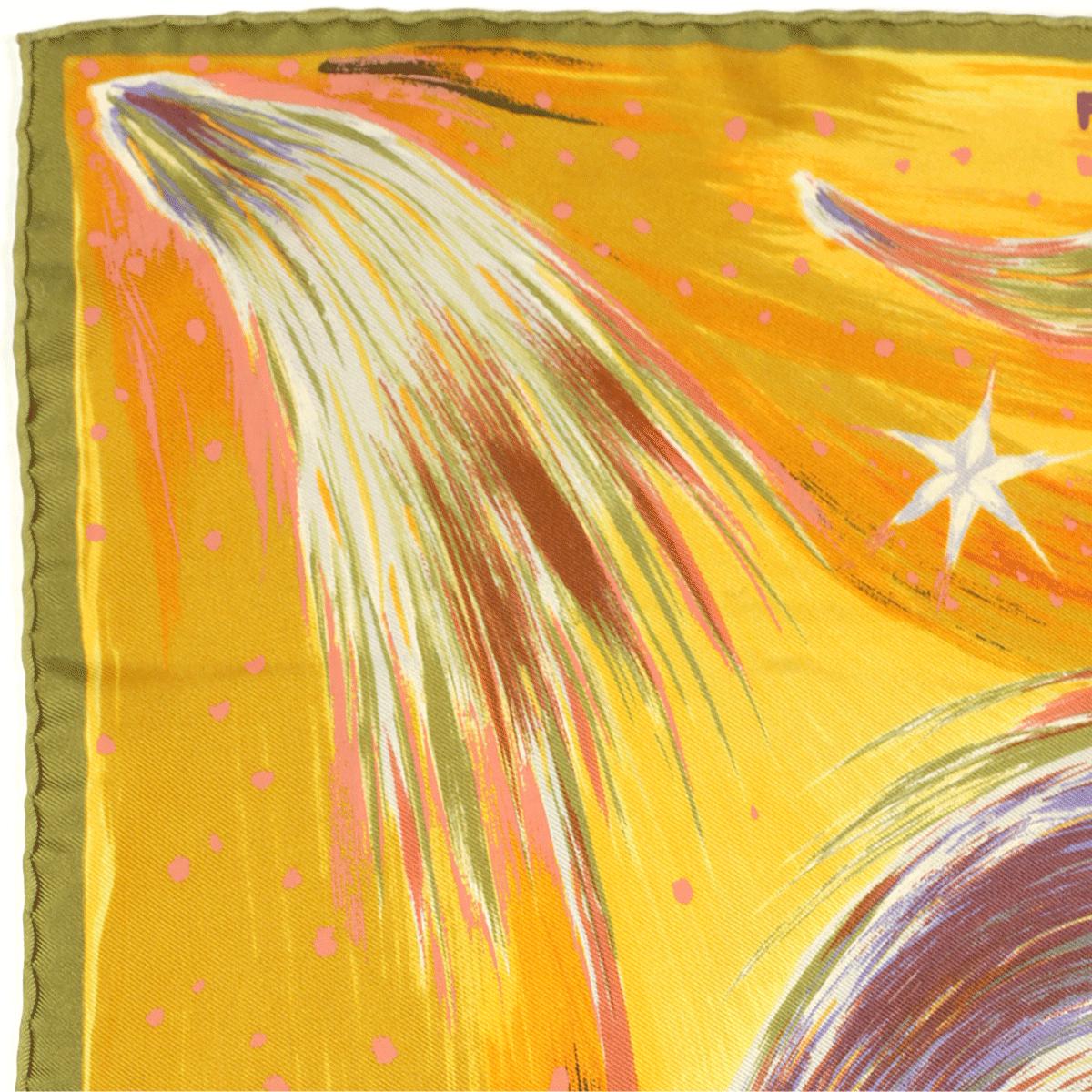 Hermes Scarf 45cm "Art d'Ecrire" by Maurice Tranchant Silk Gavroche