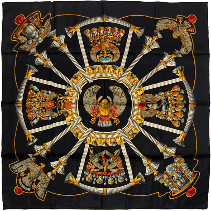 Hermes Scarf "Egypte" by Caty Latham 90cm Silk | Carre Foulard