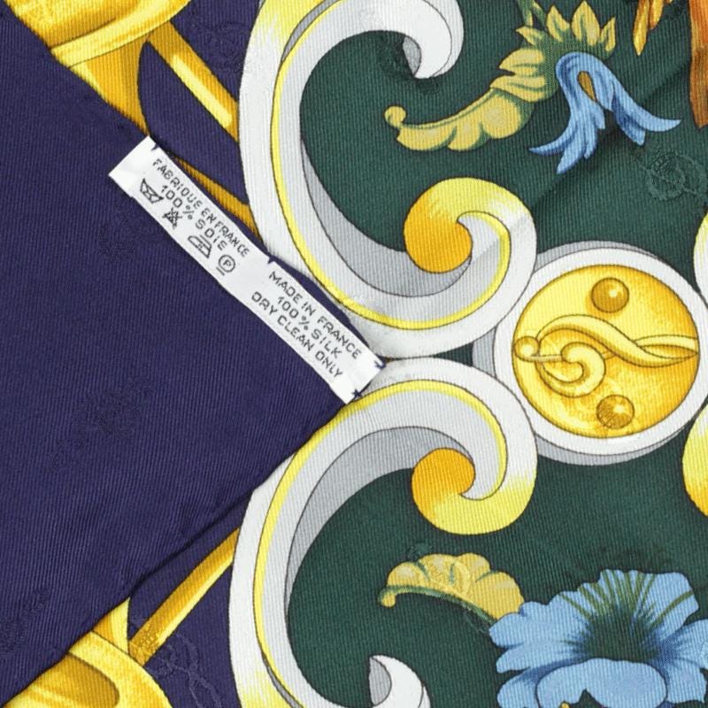 Hermes Scarf "Orgauphone et Autres Mecaniques" by Francoise Faconnet 90cm Silk
