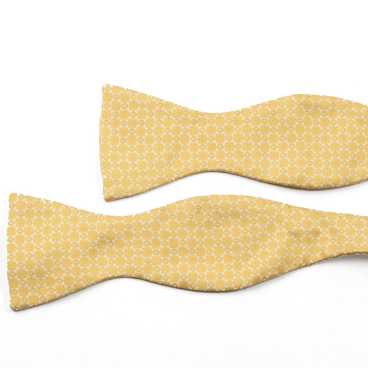 Hermes Men's Silk Bowtie Geometric Pattern | Necktie Cravate Bow Tie