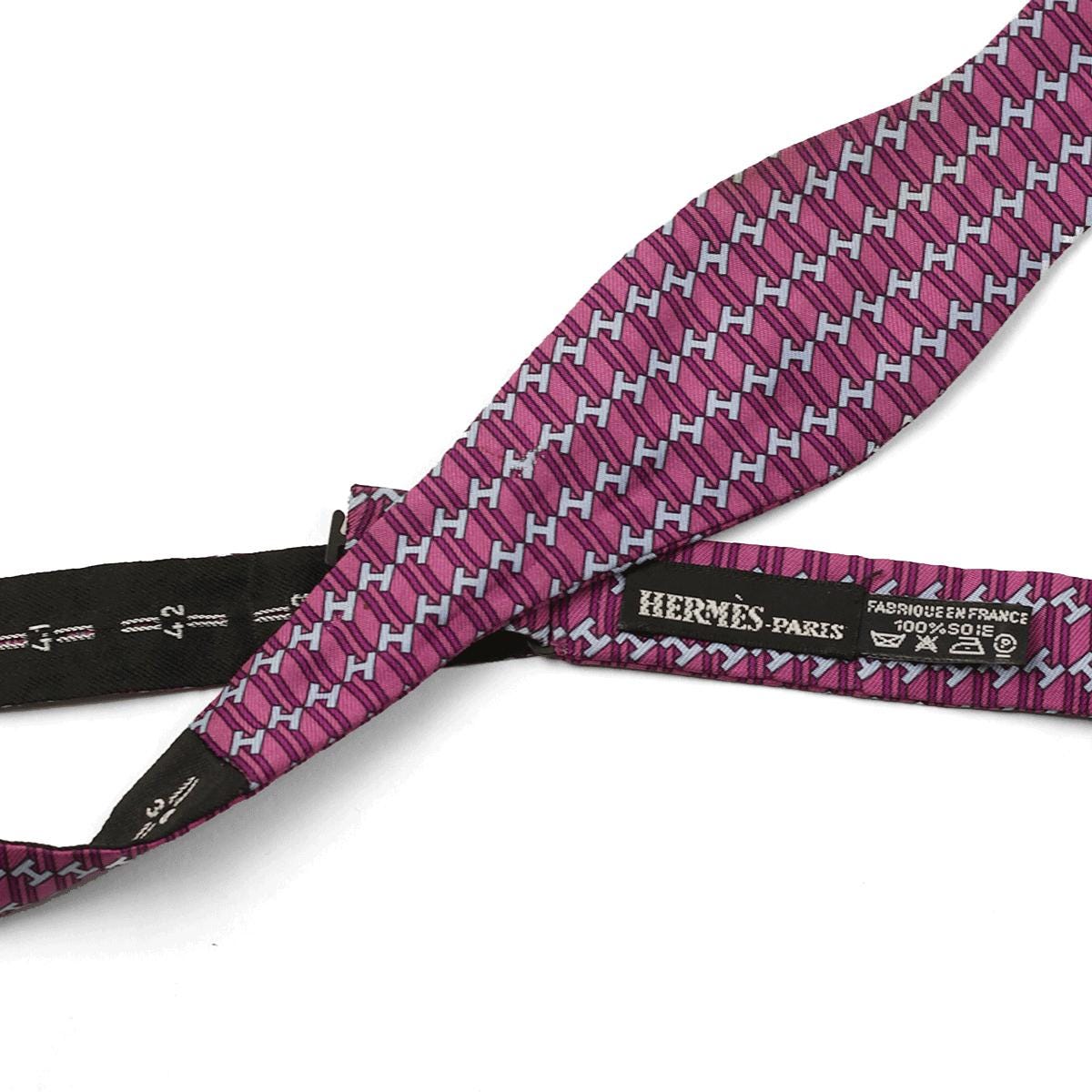 Hermes Men's Silk Bowtie H Geometric Pattern | Necktie Cravate Bow Tie