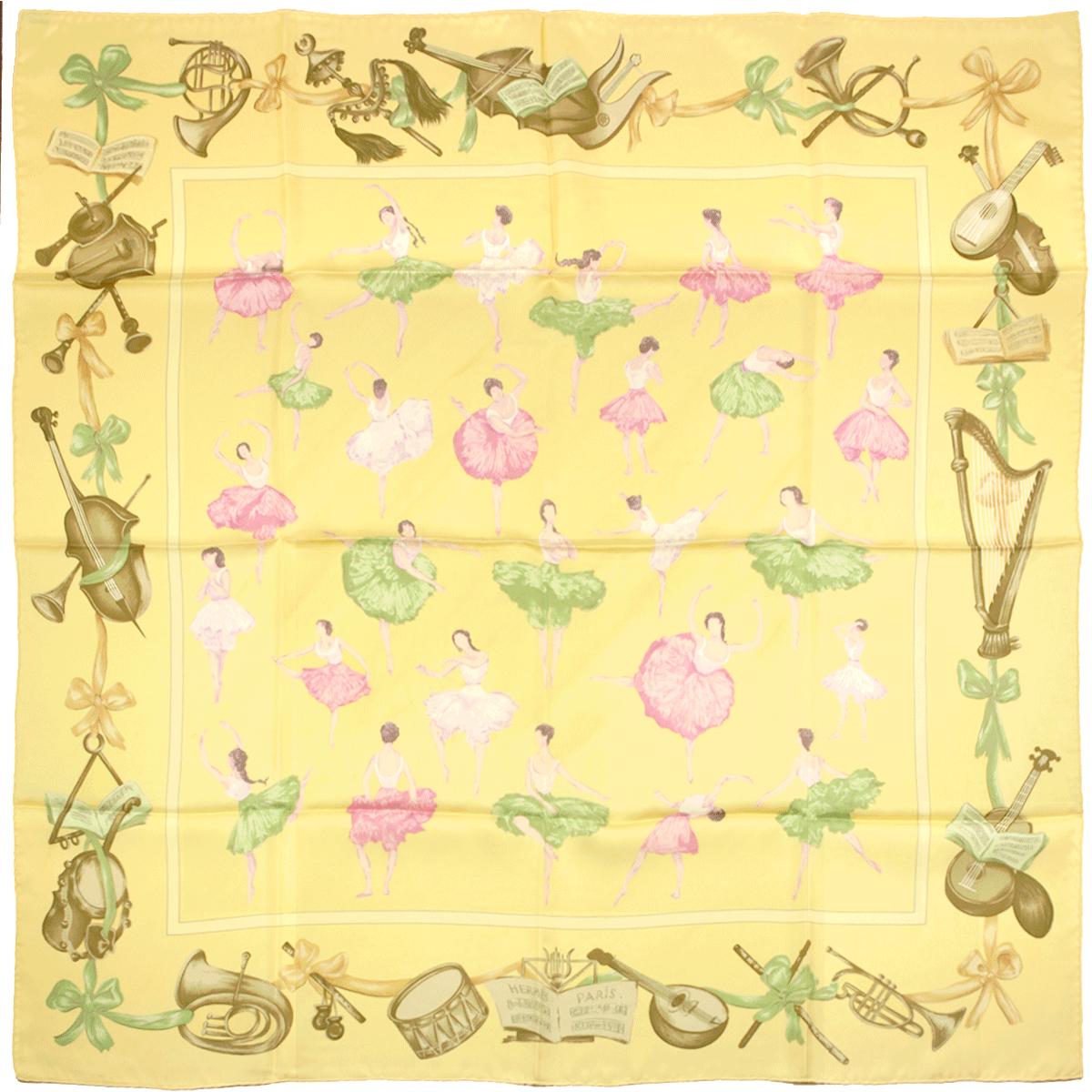 Hermes Scarf "La Danse" by Jean-Louis Clerc 90cm Silk | Carre Foulard