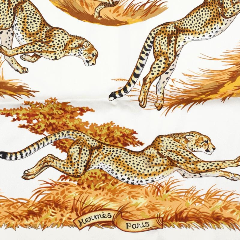 Hermes Scarf "Guepards" by Robert Dallet 90cm Silk