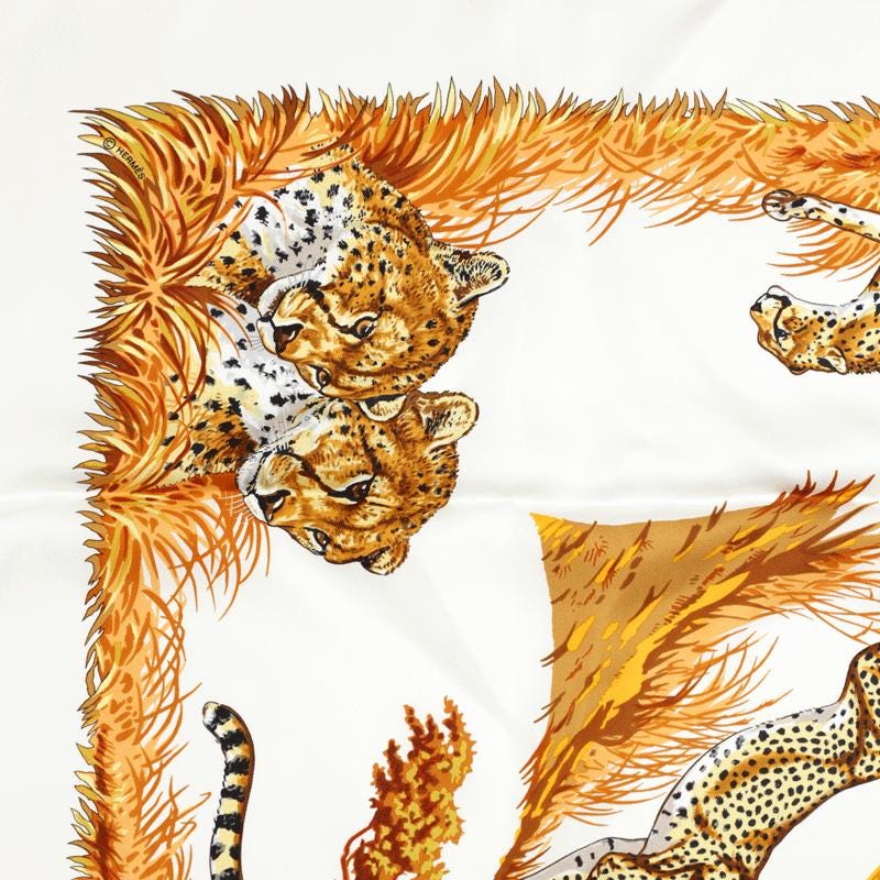 Hermes Scarf "Guepards" by Robert Dallet 90cm Silk