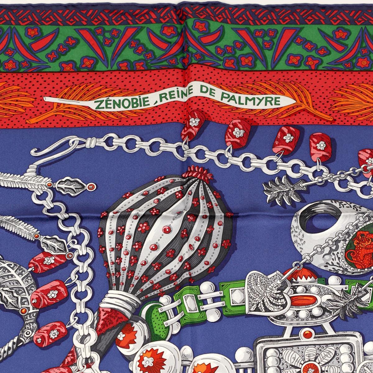 Hermes Scarf "Reine de Palmyre" by Annie Faivre 90cm Silk | Carre Foulard