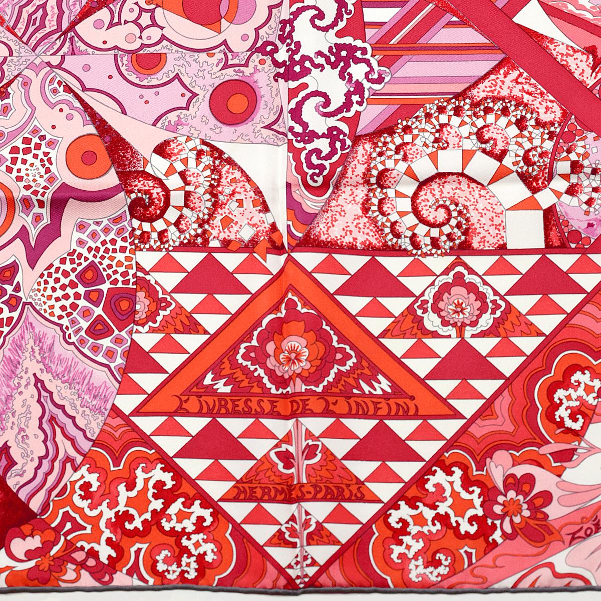 Hermes Scarf "L'ivresse de l'Infini" by Zoe Pauwels 90cm Silk