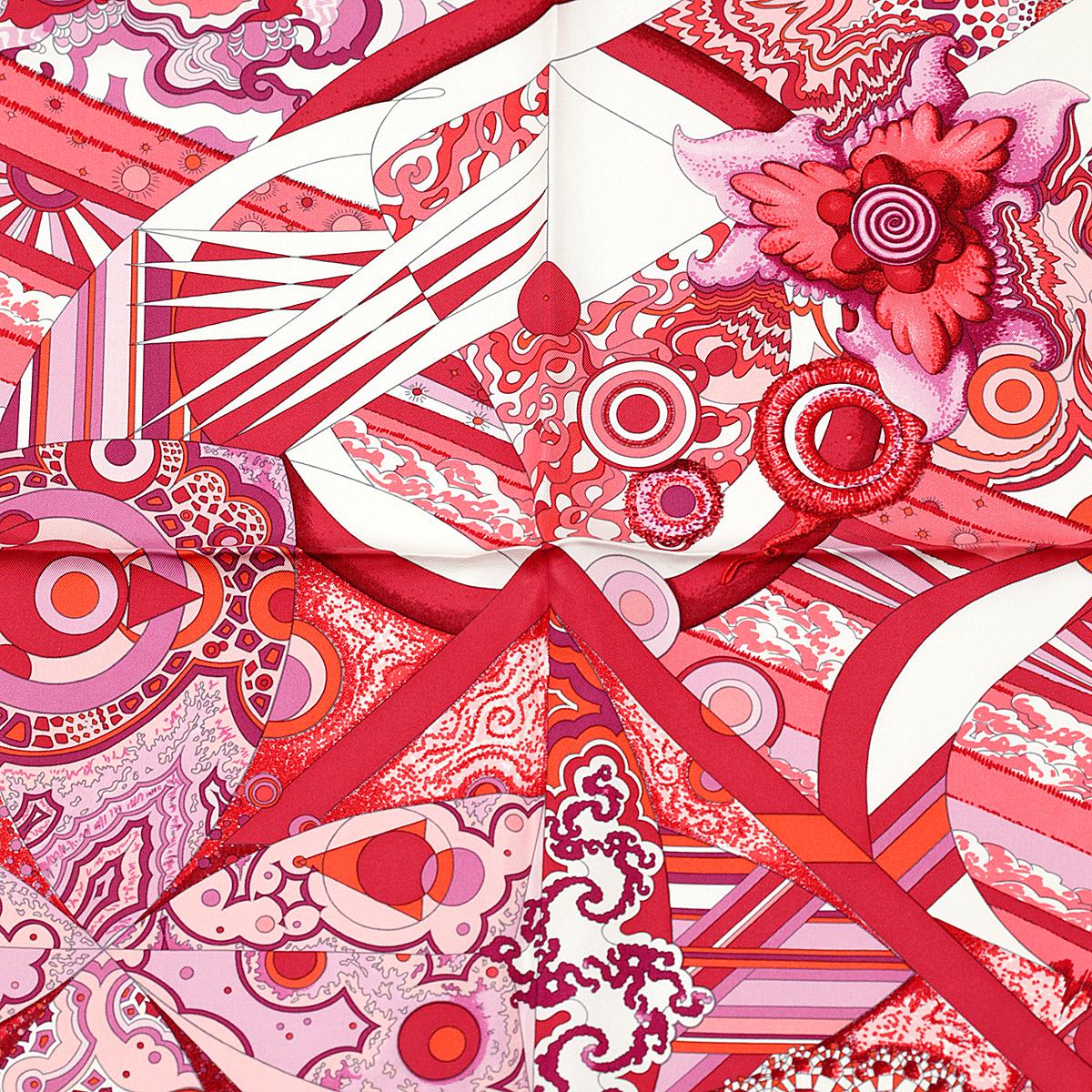 Hermes Scarf "L'ivresse de l'Infini" by Zoe Pauwels 90cm Silk