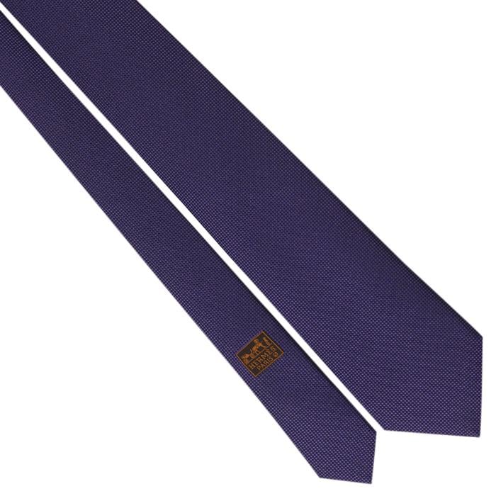 Hermes Men's Heavy Silk Tie Geometric Pattern 233616T | Necktie Cravate