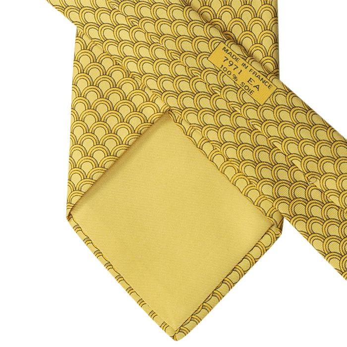 Hermes Men's Silk Tie Geometric Pattern 7971