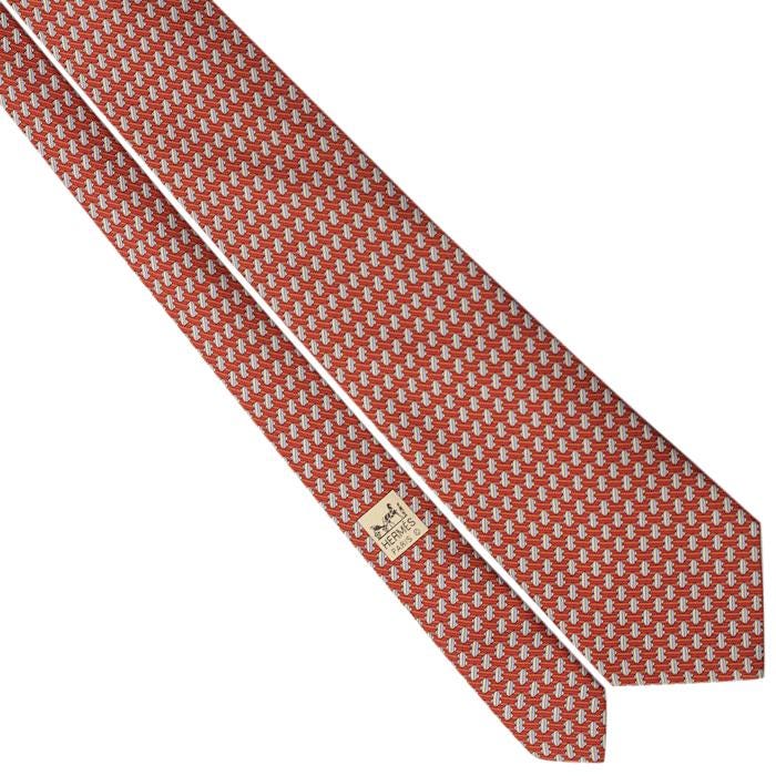 Hermes Men's Silk Tie Geometric Pattern 5080 | Necktie Cravate