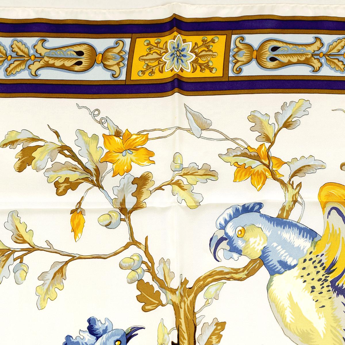 Hermes Scarf "Chanteclaire" by Maurice Tranchant 90cm Silk