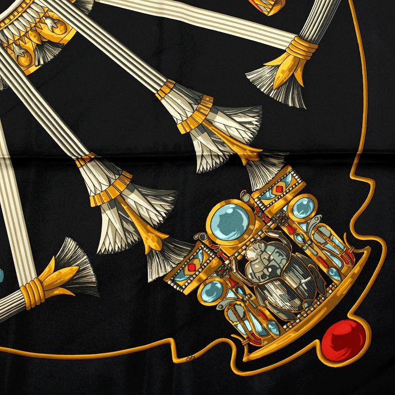 Hermes Scarf "Egypte" by Caty Latham 90cm Silk | Carre Foulard