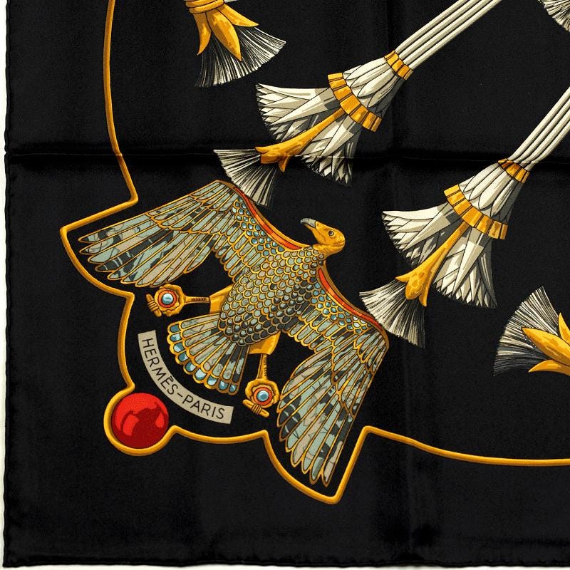Hermes Scarf "Egypte" by Caty Latham 90cm Silk | Carre Foulard